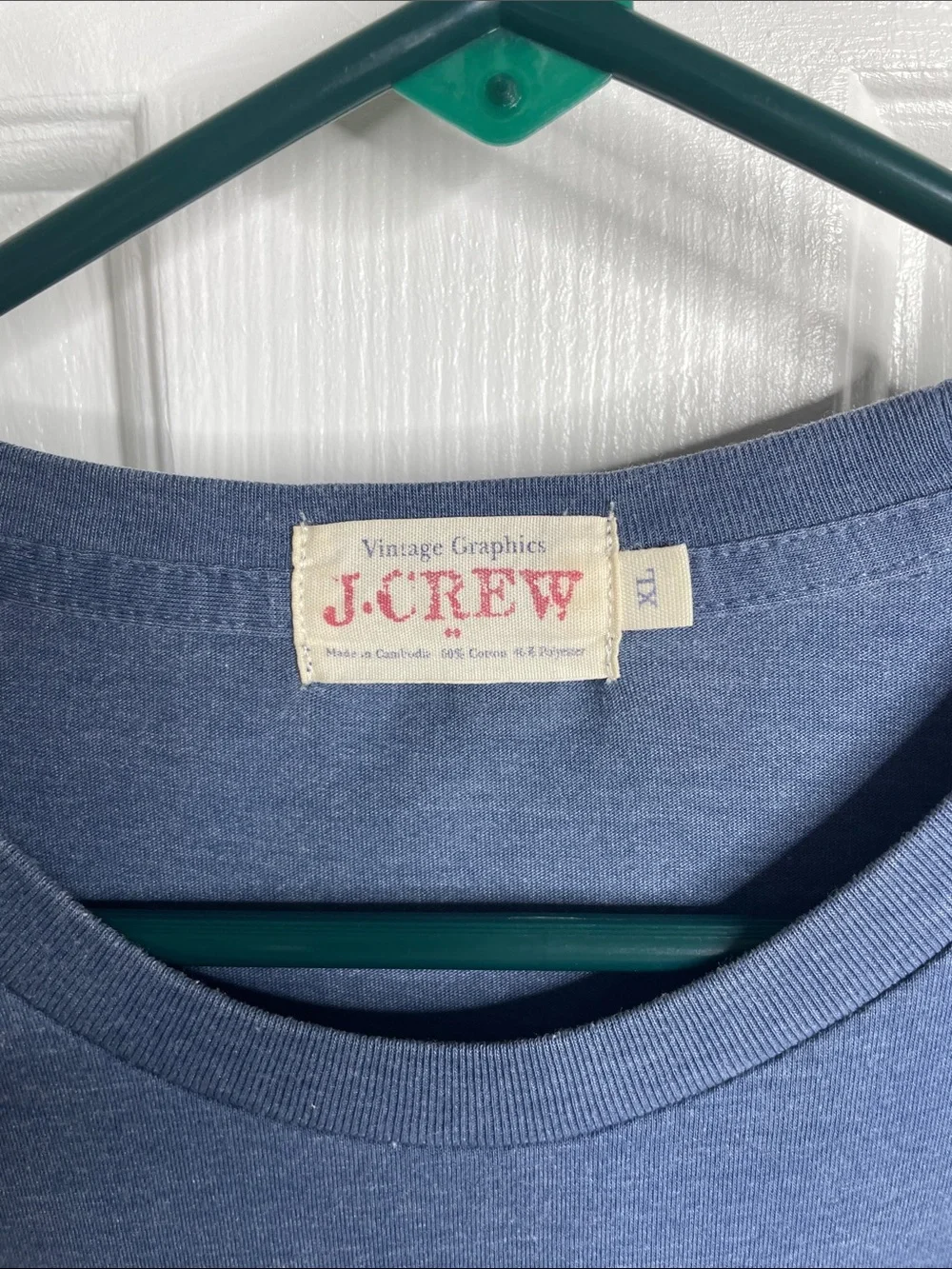 J. Crew Blue Tee with Yellow Fish Graphic. Very nice and comfortable tee